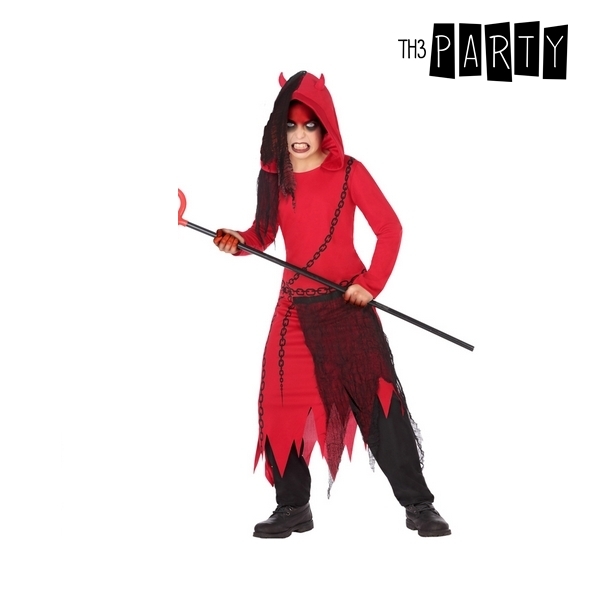Costum Deghizare pentru Copii Drac Roșu Negru (4 Pcs) - Mărime 7-9 Ani