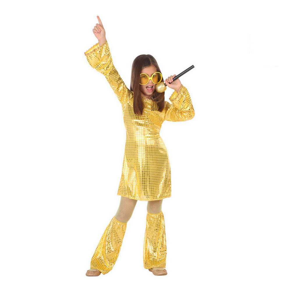 Costum Deghizare pentru Copii Disco Auriu* (3 pcs) - Mărime 10-12 Ani