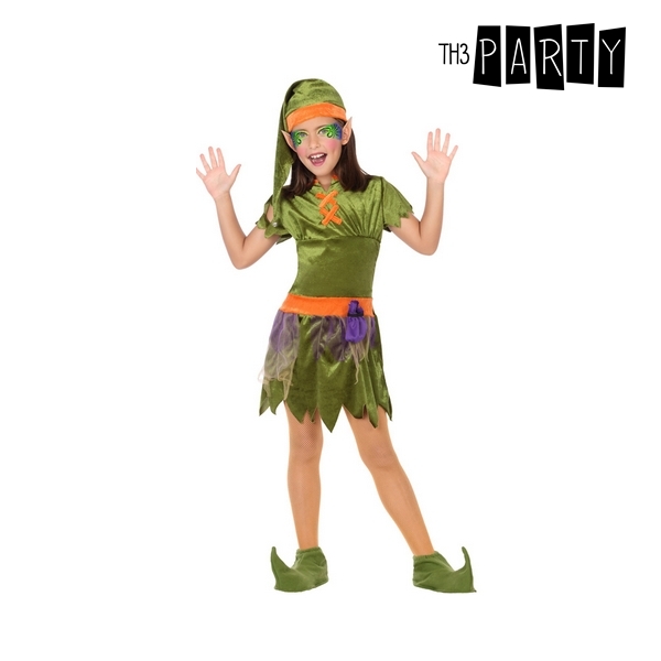 Costum Deghizare pentru Copii Spiriduș Verde (5 Pcs) - Mărime 5-6 Ani