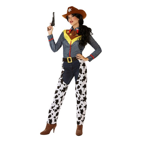 Costum Deghizare pentru Adulți 114517 Cowgirl Albă - Mărime XXL