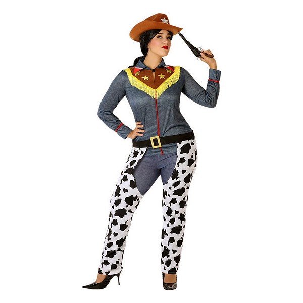 Costum Deghizare pentru Adulți 114517 Cowgirl Albă - Mărime XXL