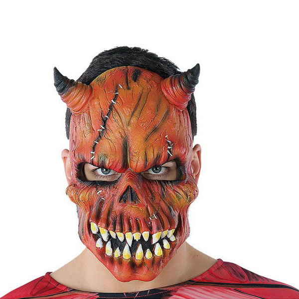 Mască Halloween Drac Schelet Roșu (21 X 25 cm)
