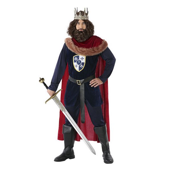 Costum Deghizare pentru Adulți Rege medieval Roșu (4 Pcs)