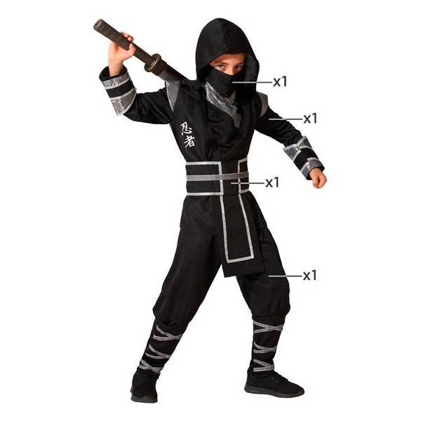 Costum Deghizare pentru Copii Ninja - Mărime 5-6 Ani