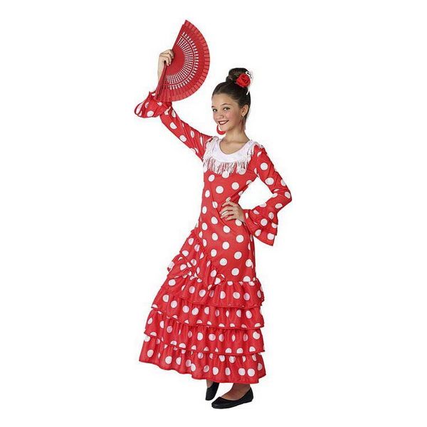 Costum Deghizare pentru Copii Sevillană Roșu - Mărime 10-12 Ani