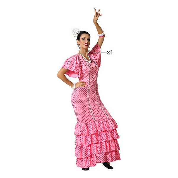 Costum Deghizare pentru Adulți Sevillană Roz - Mărime M/L