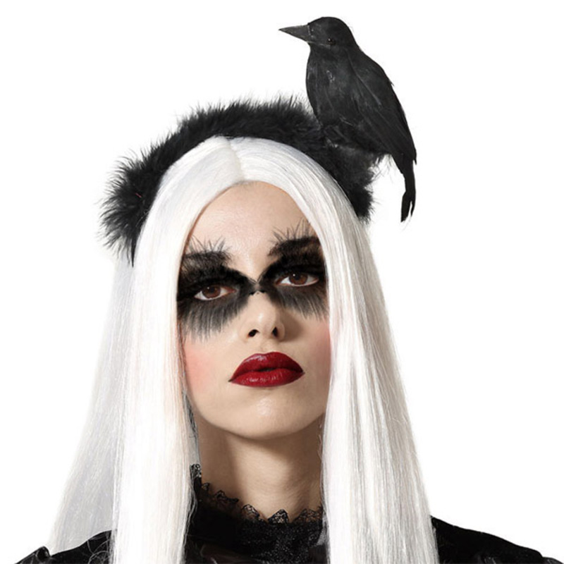 Diademă Raven Halloween Negru