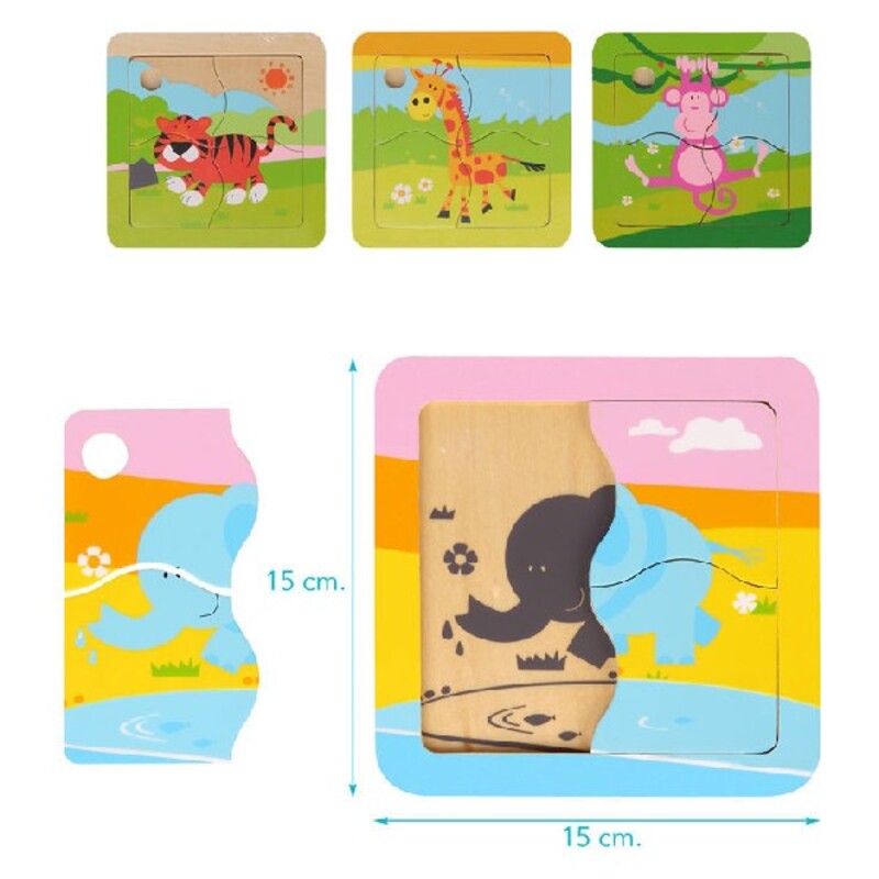 Puzzle Kiokids 4 pcs (15 x 15 cm)