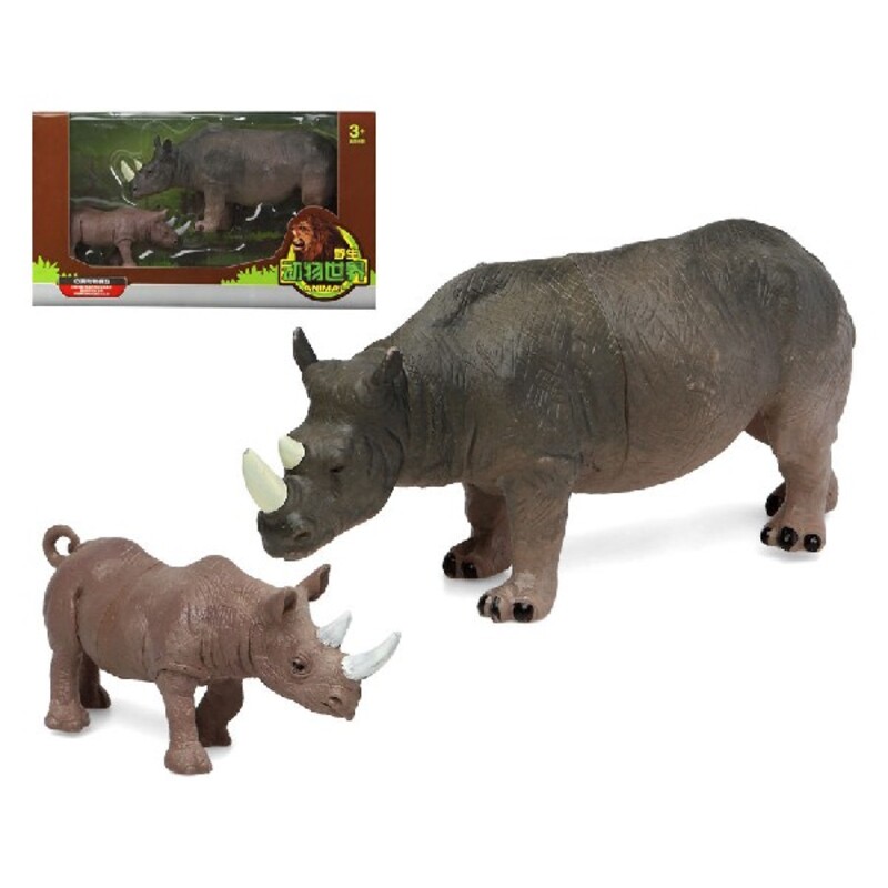 Set de Animale Sălbatice Rinocer (2 pcs)