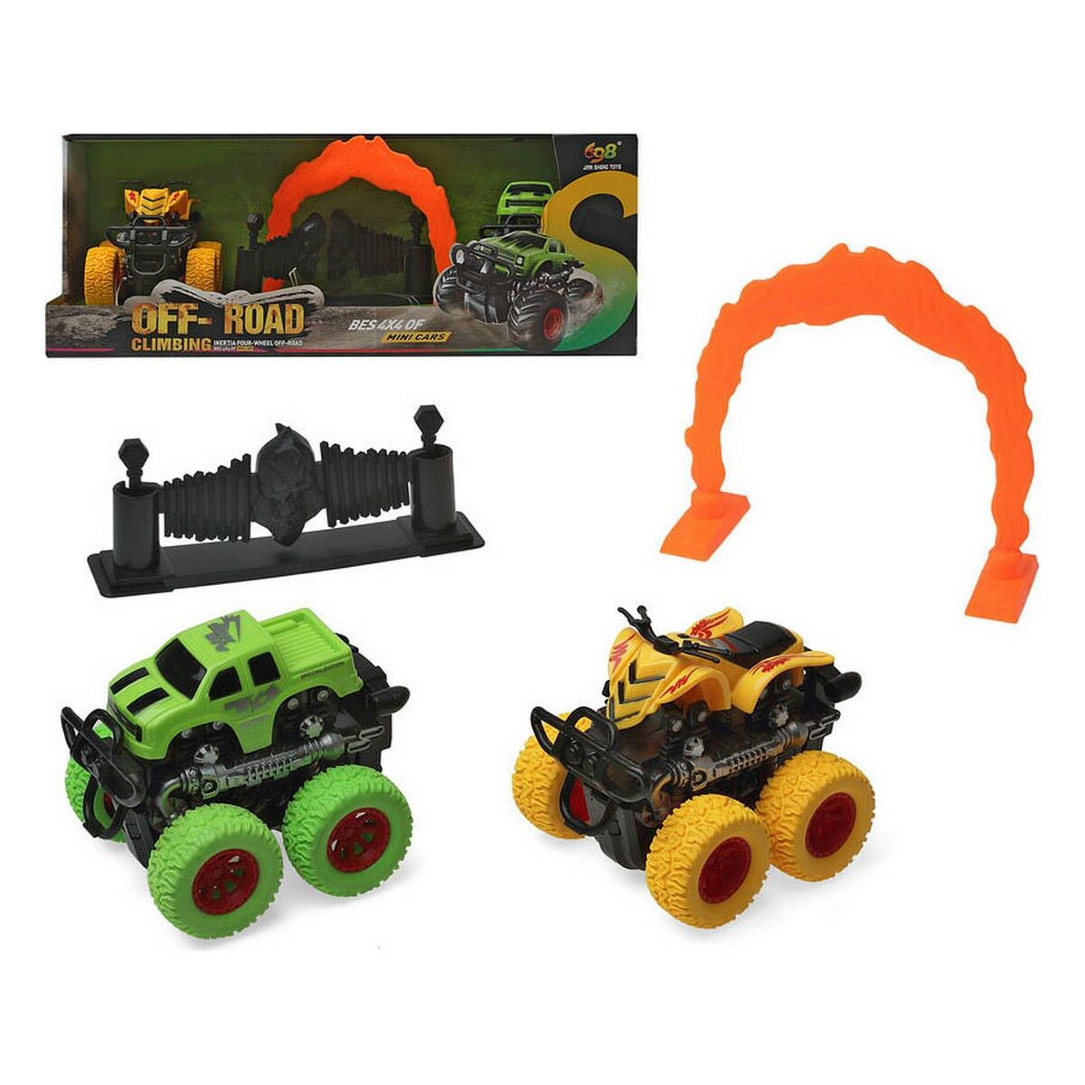 Set de Jucării cu Vehicule Accesorii 4 Piese Toate tipurile de teren