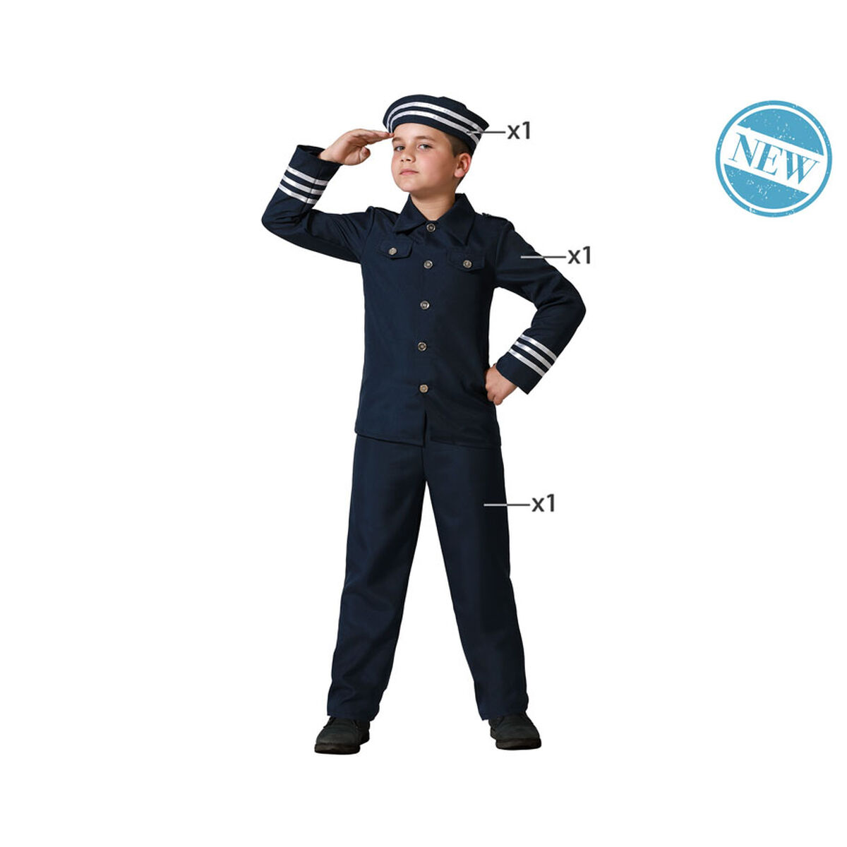 Costum Deghizare pentru Copii Marinar 5-6 Ani