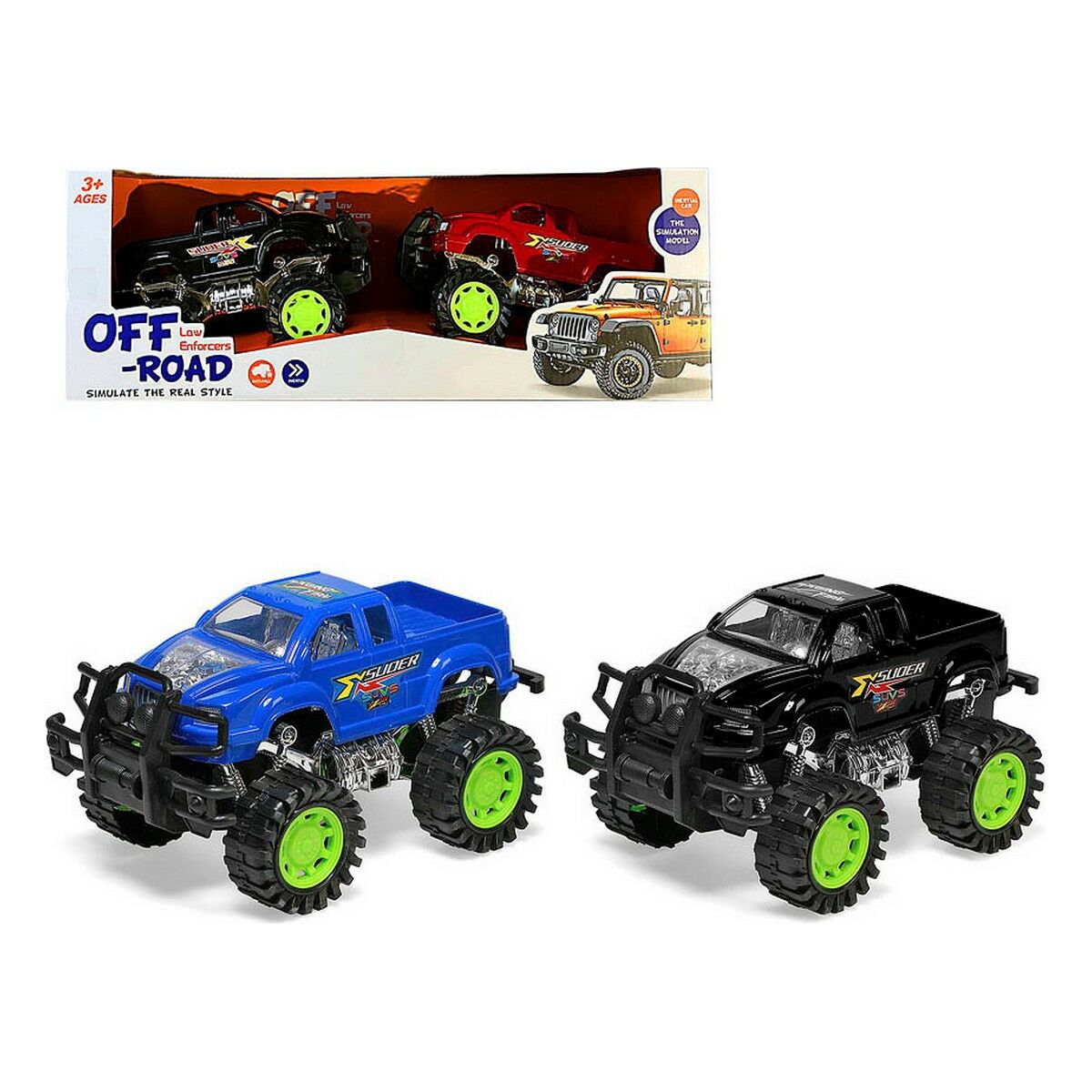 Set de Jucării cu Vehicule 2 Piese Toate tipurile de teren