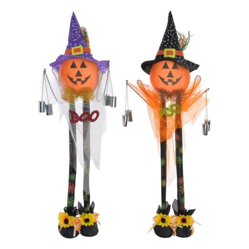 Decorațiune pentru Halloween Dekodonia Organza Poliester Dovleac (50 x 92 cm) (2 pcs)