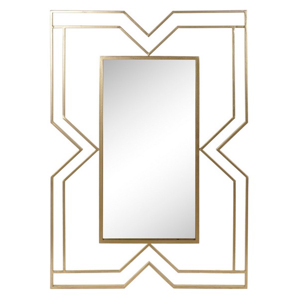 Oglindă de perete Dekodonia Auriu* Metal (80 x 3 x 120 cm)