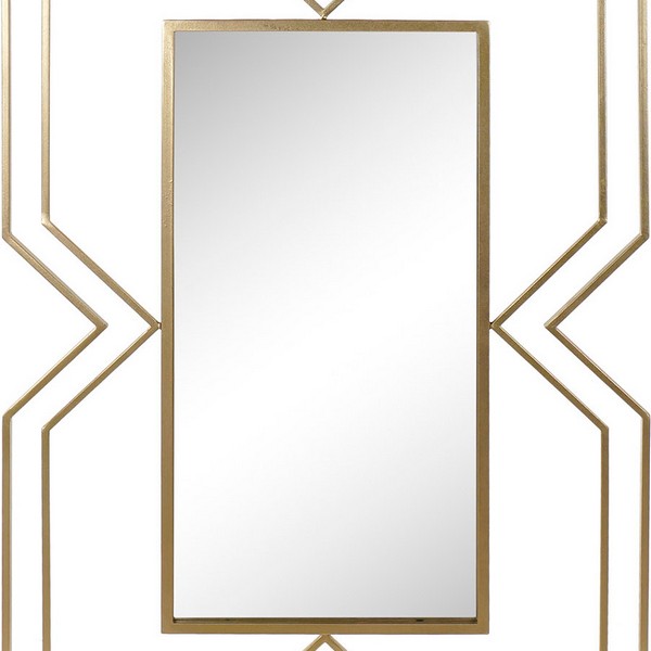 Oglindă de perete Dekodonia Auriu* Metal (80 x 3 x 120 cm)