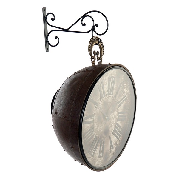 Ceas de Perete DKD Home Decor Geam Fier (42 x 23 x 63 cm)