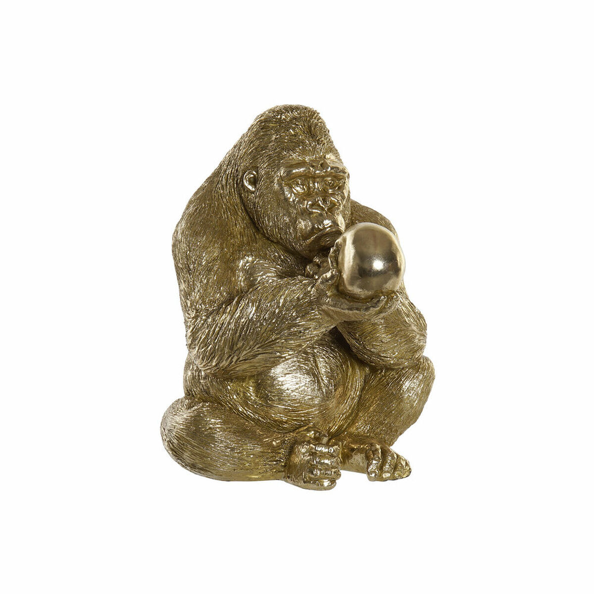 Figură Decorativă DKD Home Decor Auriu* Rășină Gorilă (33 x 33 x 43 cm)
