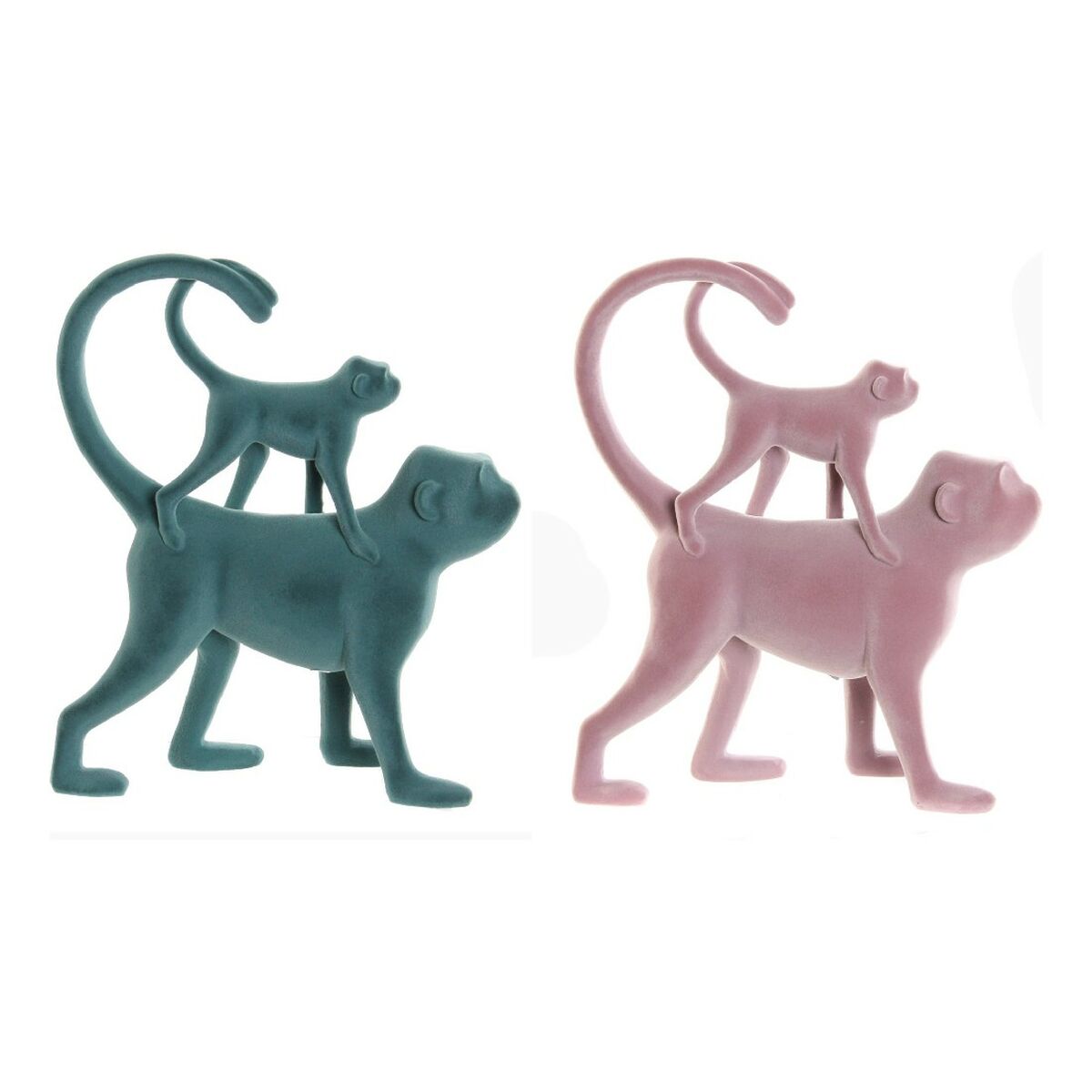 Figură Decorativă DKD Home Decor Rășină Maimuță (2 pcs) (22.5 x 8 x 27.5 cm)