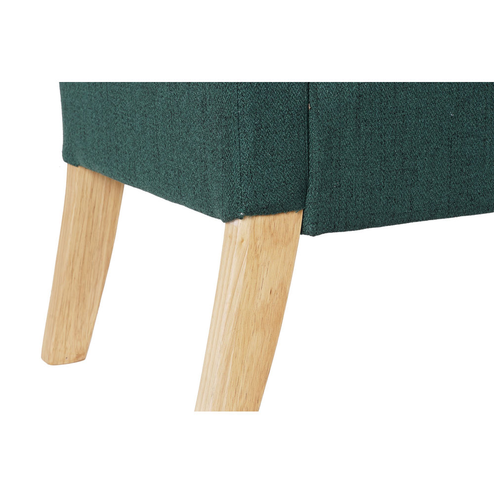 Banchetă DKD Home Decor Verde Poliester Lemn (130 x 44 x 69 cm)