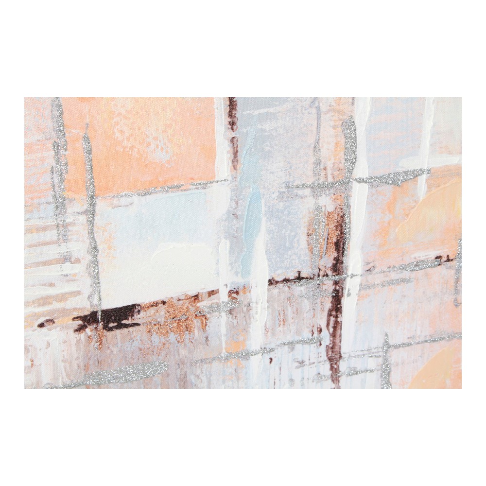 Tablou DKD Home Decor Squares Pânză Abstract (2 pcs) (100 x 3 x 100 cm)