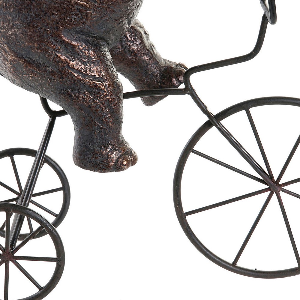 Figură Decorativă DKD Home Decor Metal Rășină Elefant (30 x 12 x 37 cm)