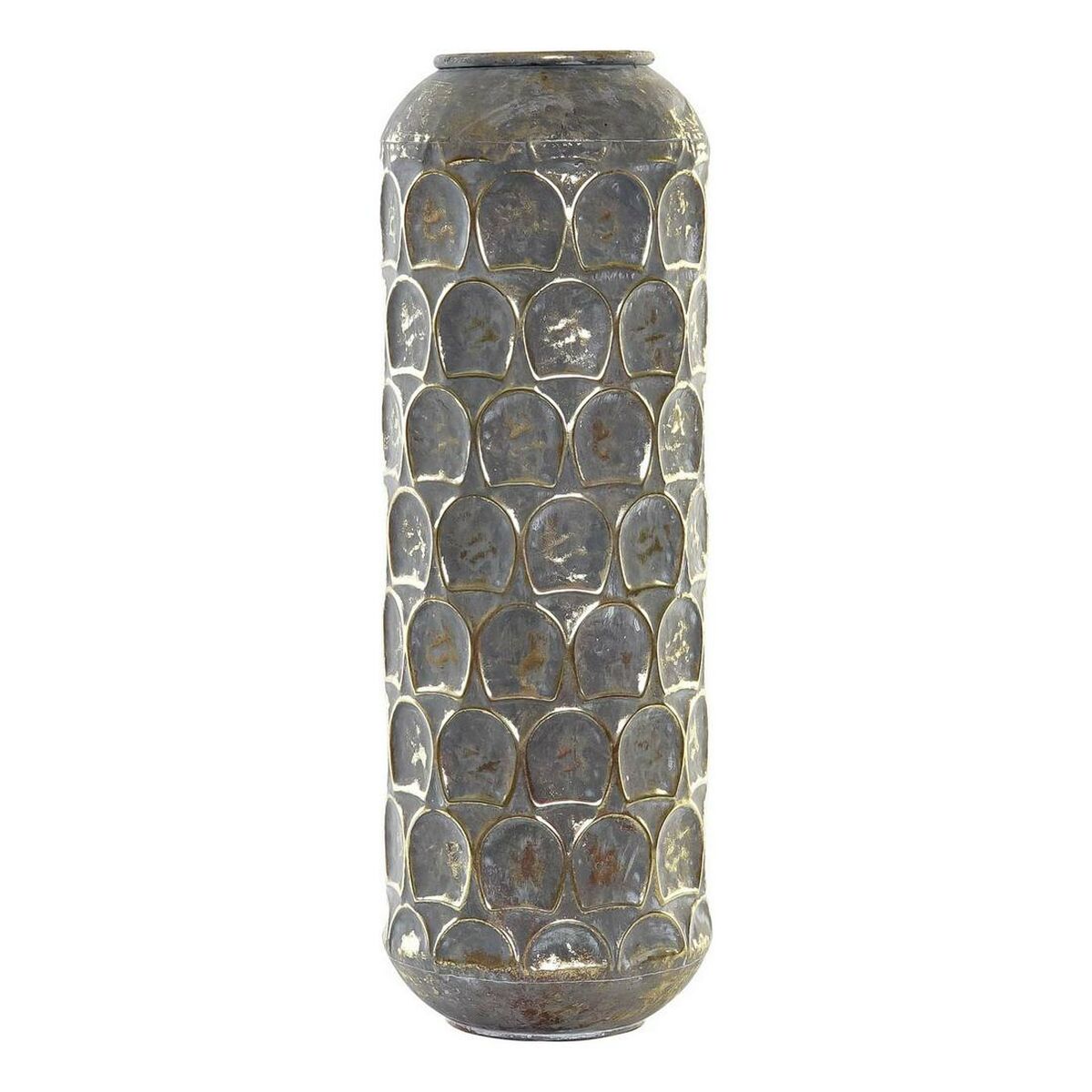 Vază DKD Home Decor Gri Metal Oriental (19 x 19 x 47 cm)