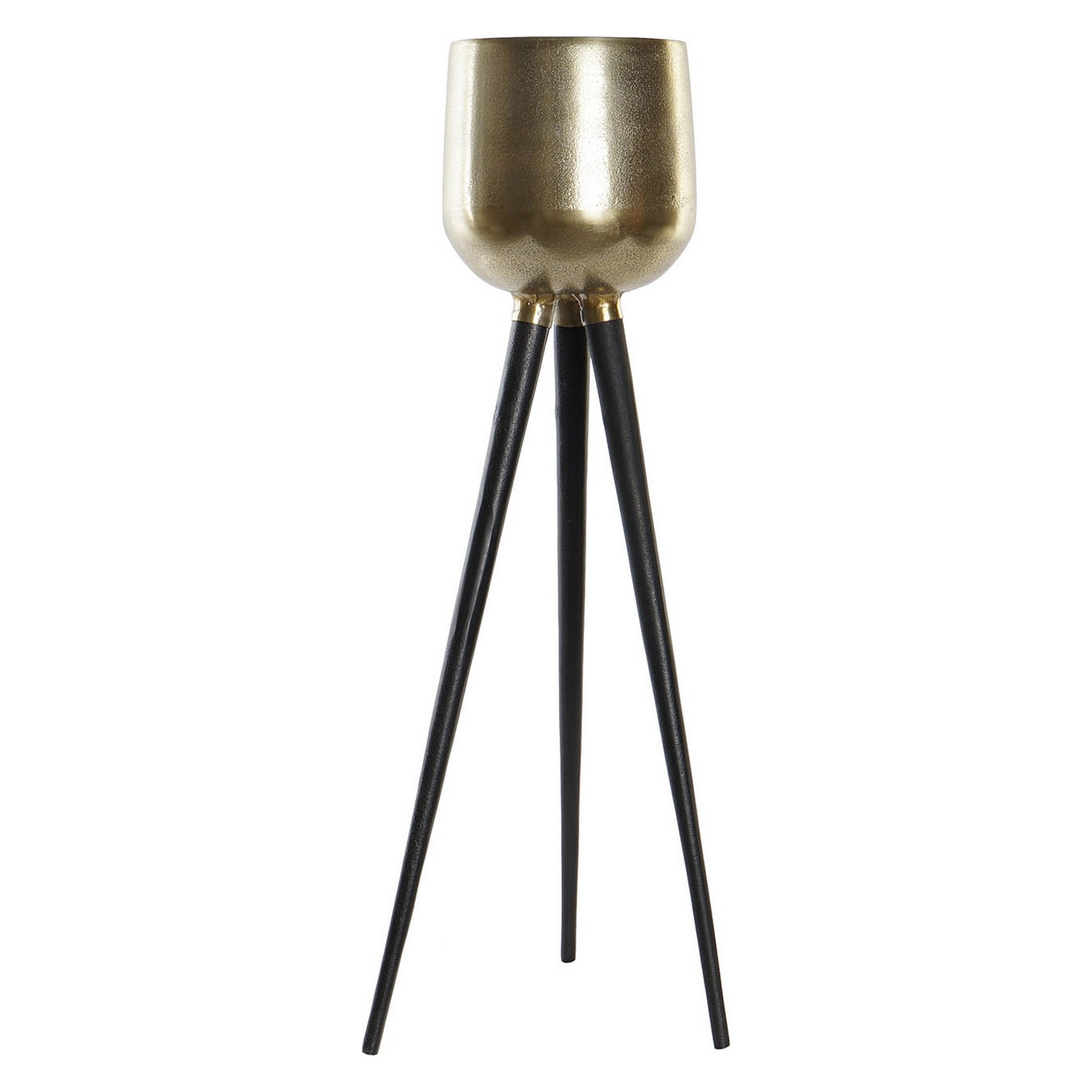 Ghiveci DKD Home Decor Negru Aluminiu Auriu* (32 x 32 x 85 cm)