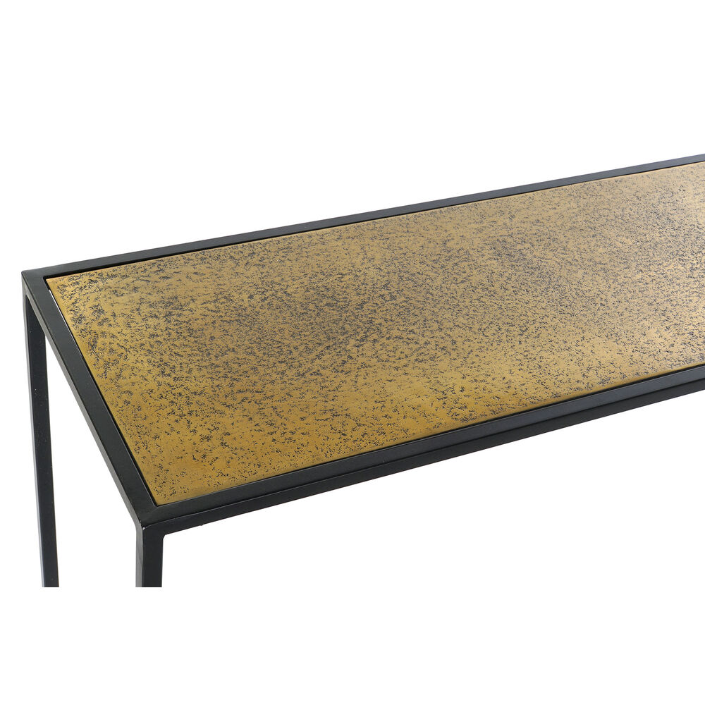 Consolă DKD Home Decor Negru Auriu* Aluminiu (110 x 25 x 84 cm)