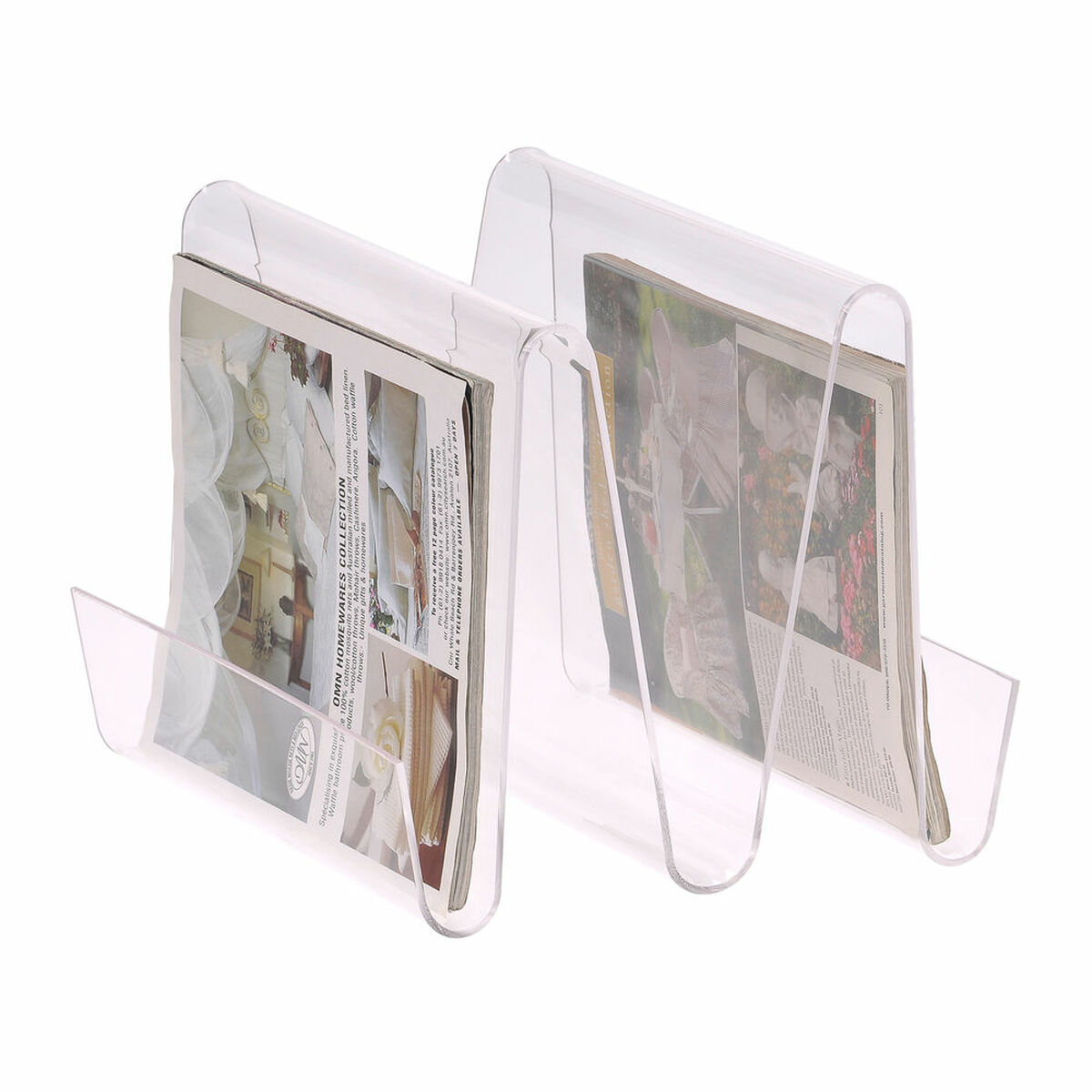 Suport pentru reviste DKD Home Decor Transparent Acrilic (30 x 31 x 25 cm)