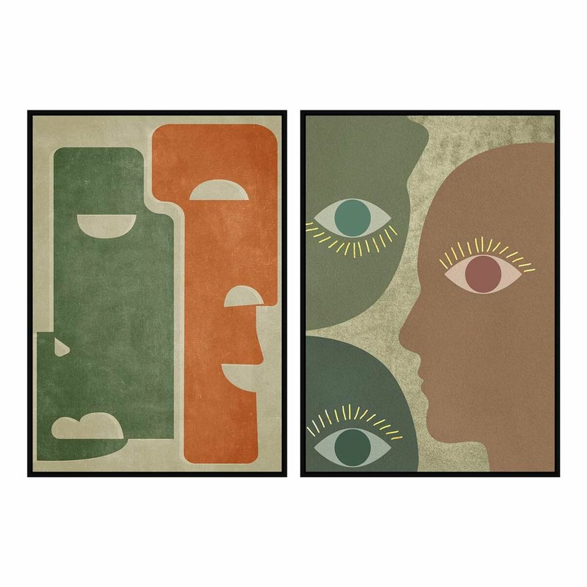 Tablou DKD Home Decor Abstract (2 pcs) (83 x 4.5 x 123 cm)