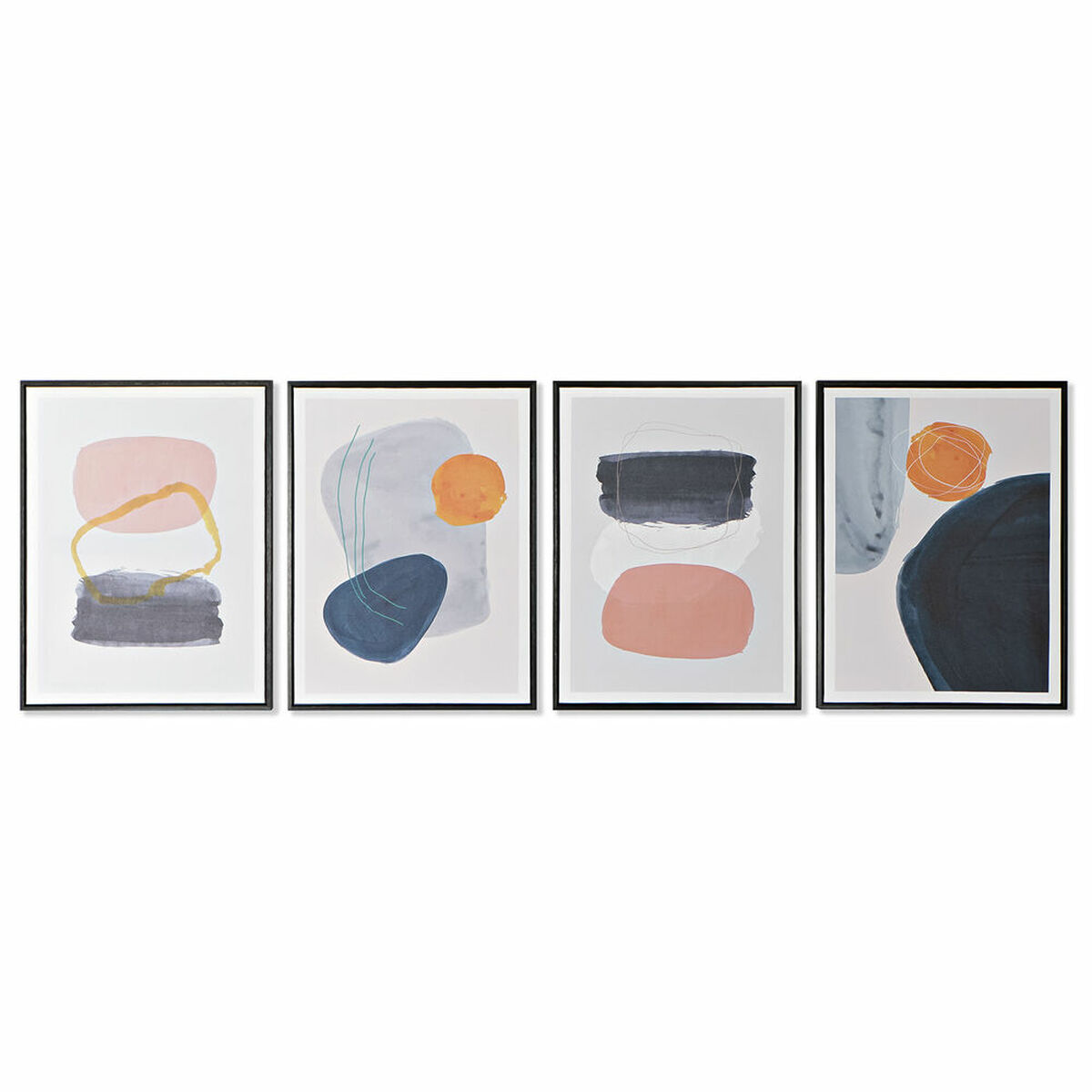Tablou DKD Home Decor Abstract (45 x 2.5 x 60 cm) (4 pcs)