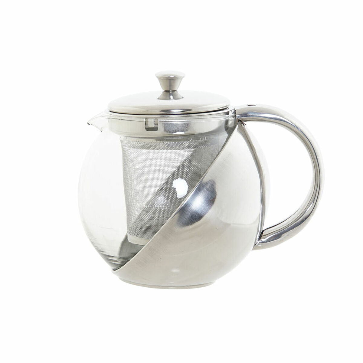 Konvice na čaj DKD Home Decor Geam Oțel inoxidabil Argintiu (500 ml)
