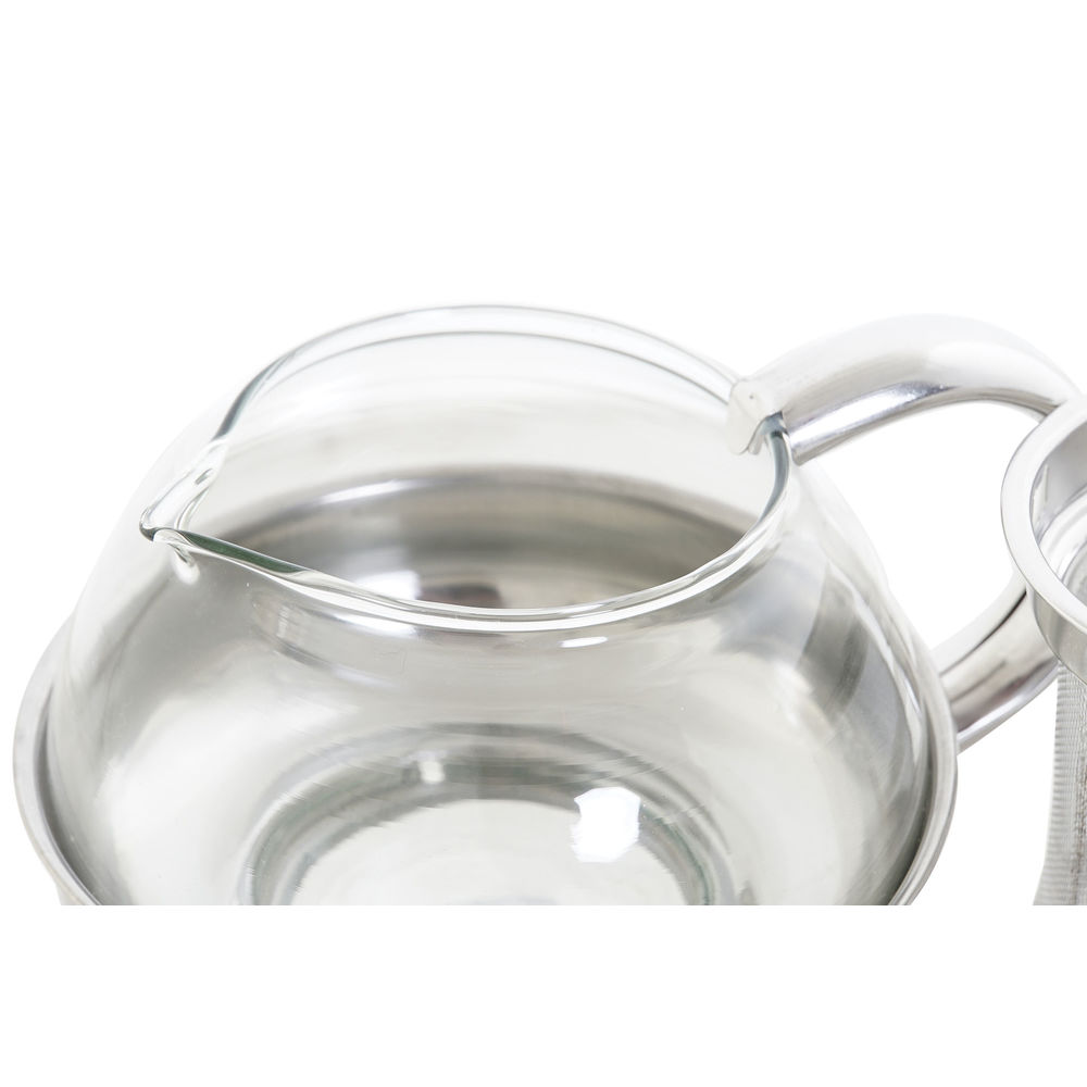 Konvice na čaj DKD Home Decor Geam Oțel inoxidabil Argintiu (600 ml)