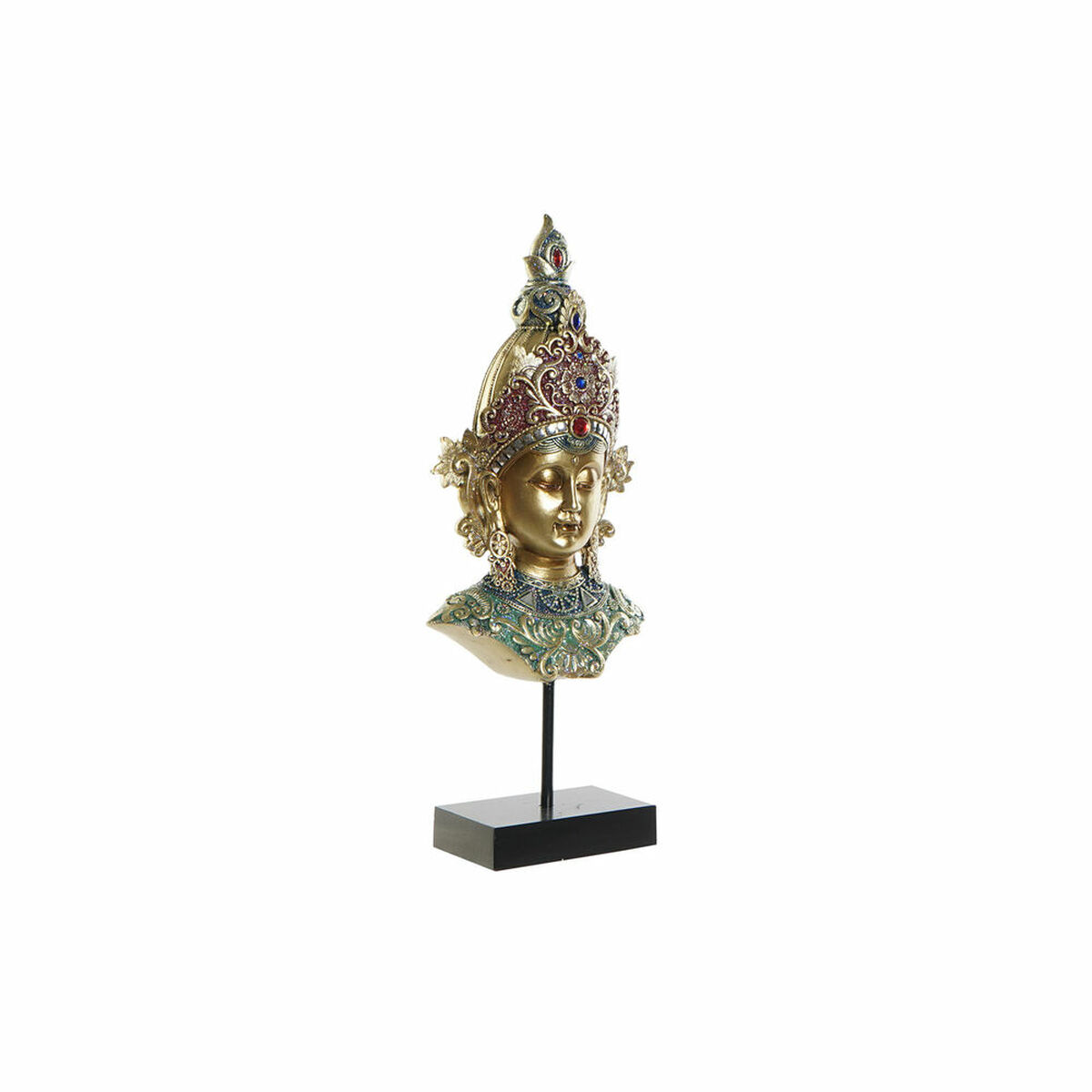 Figură Decorativă DKD Home Decor Auriu* Metal Buda Rășină (15 x 7 x 38 cm)