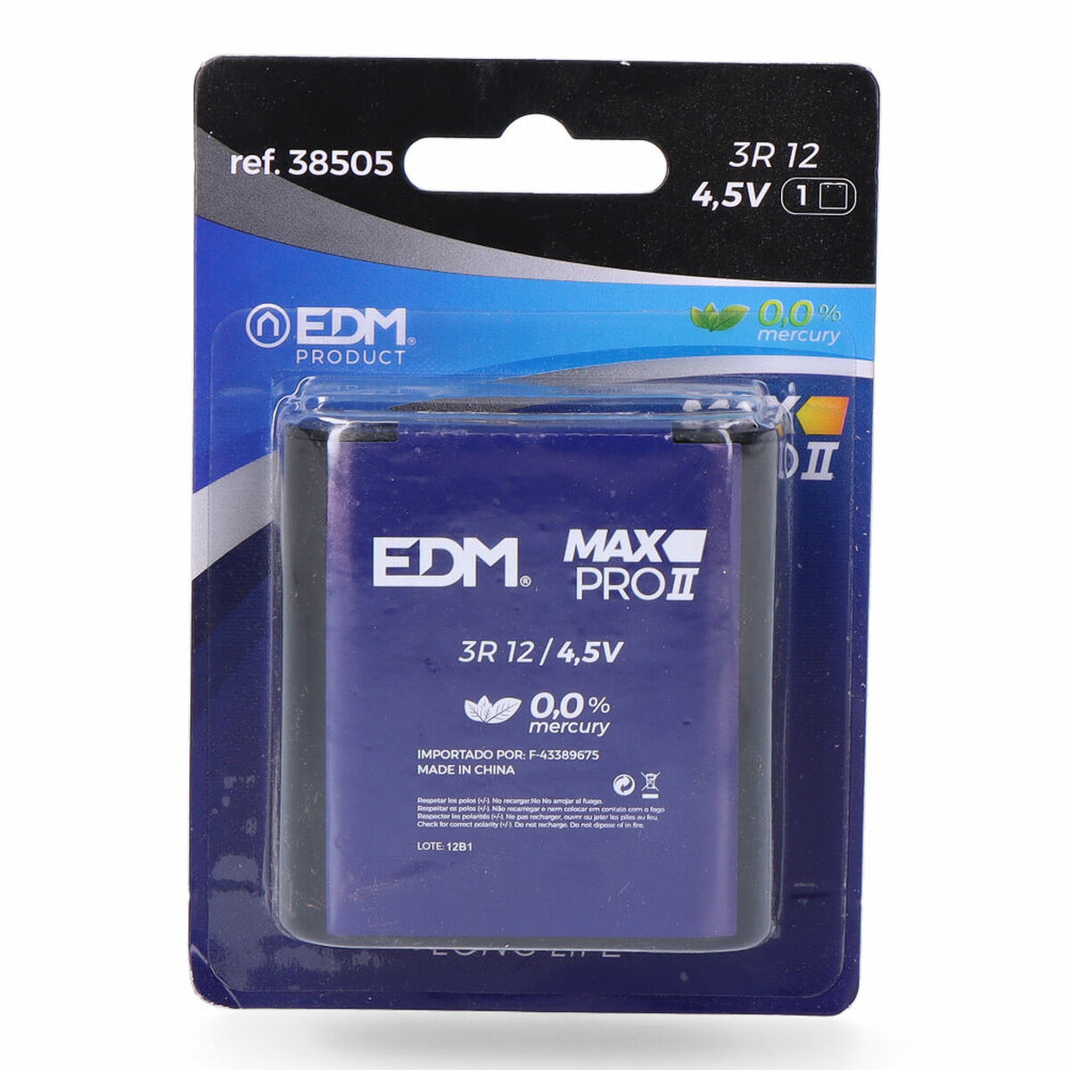 Baterie EDM Max Pro II Long Life 4,5 V Flascău 3LR12