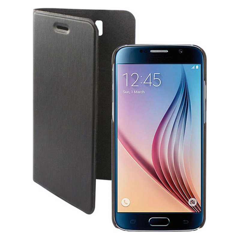 Husă Folie pentru Telefon Mobil Samsung Galaxy S6 KSIX Magnet Negru