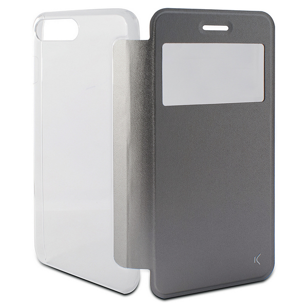 Folio Mobile Phone Case Iphone 8 Plus/7 Plus Crystal View - Culoare Negru