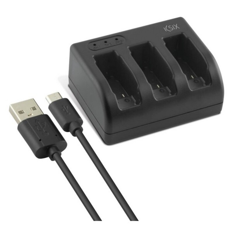 Încărcător de Baterii pentru GoPro KSIX Hero 5 USB-C Negru