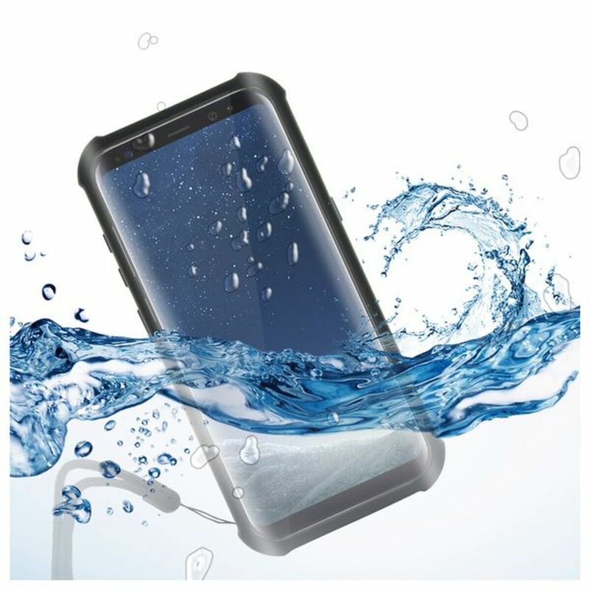 Husă Acvatică Samsung Galaxy S8 Aqua Case Negru Transparent