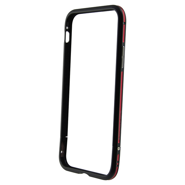 Husă pentru Mobil Iphone X/xs Bumper Aluminiu - Culoare Negru/Roșu