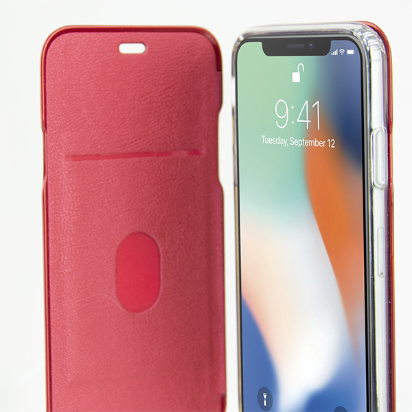 Folio Mobile Phone Case Iphone X/xs Hard Case - Culoare Roșu