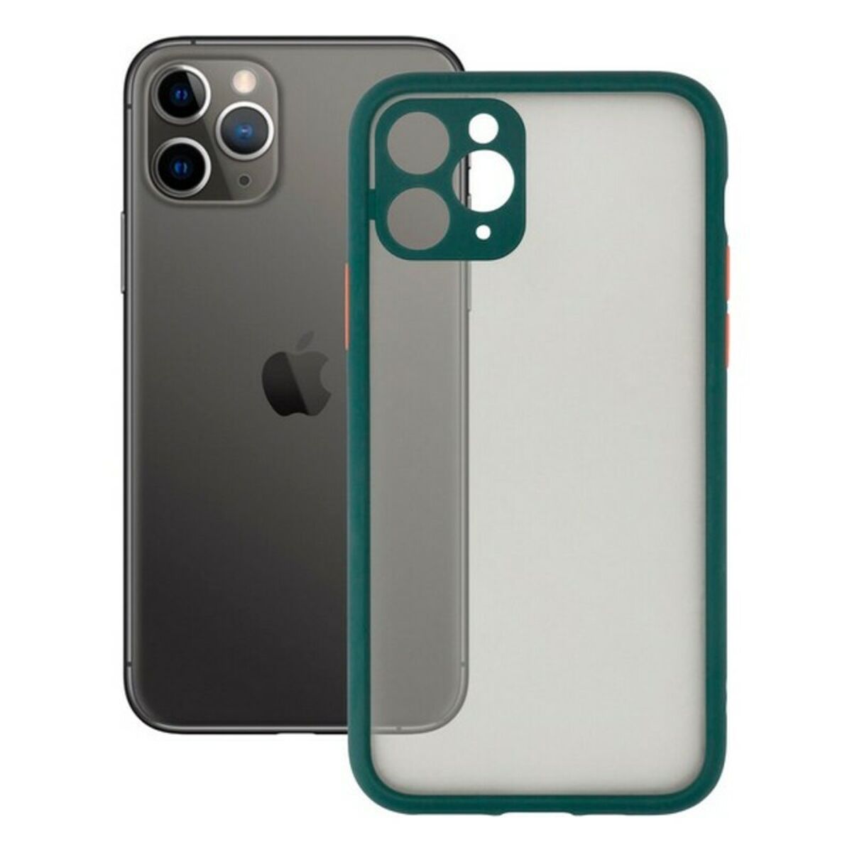 Husă pentru Mobil iPhone 11 Pro KSIX Duo Soft Verde