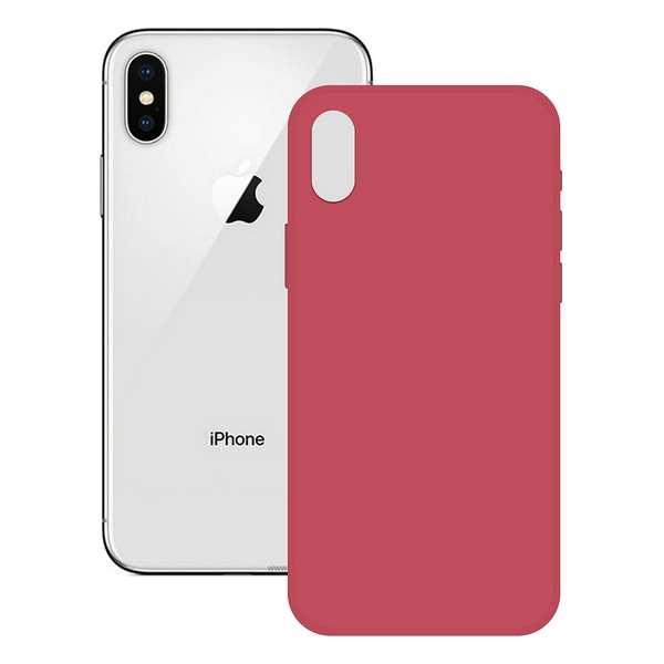 Carcasă iPhone X, XS KSIX Soft Silicone - Culoare Roșu