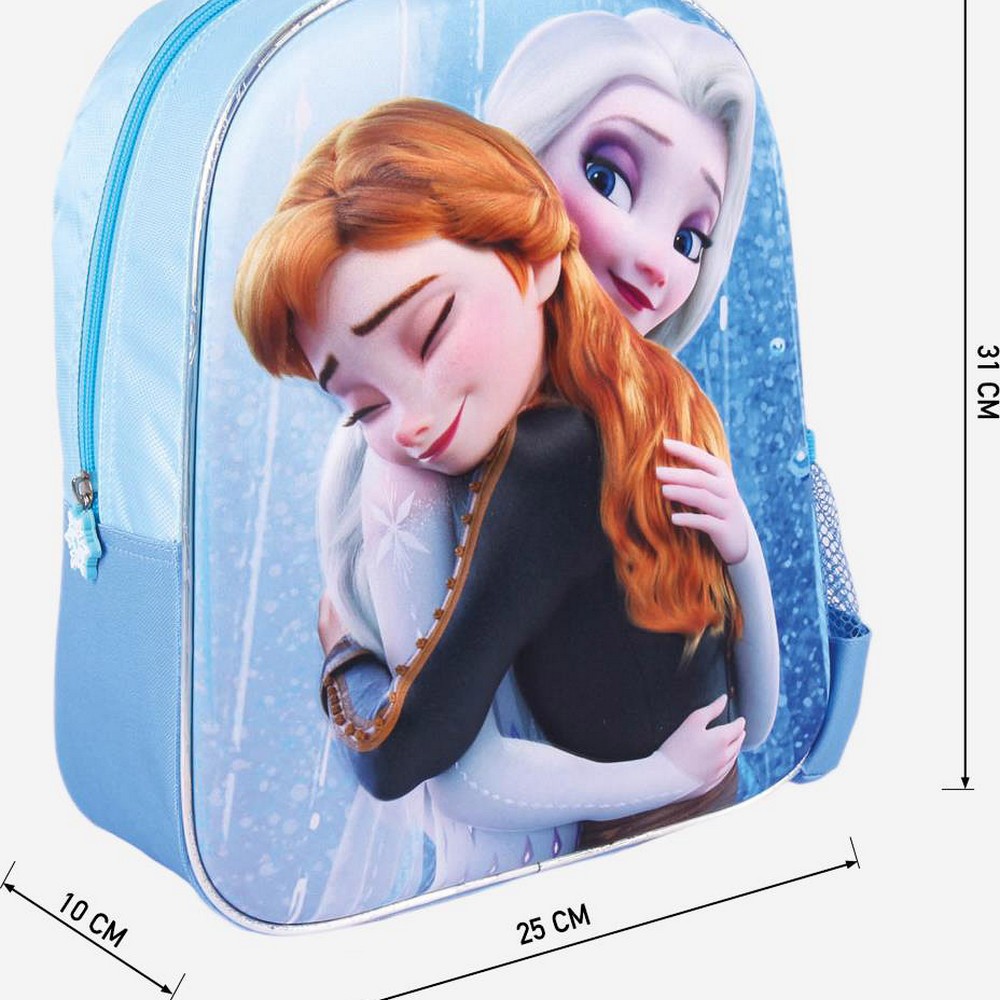 Ghiozdan 3D Frozen Albastru (25 x 31 x 10 cm)