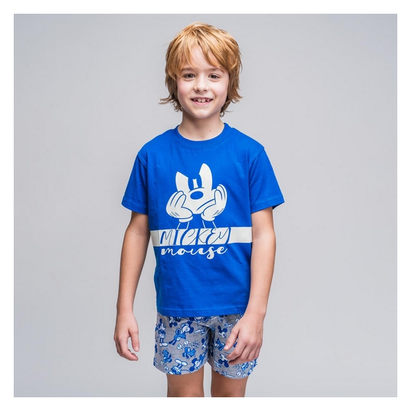 Pijama Infantil Mickey Mouse Albastru - Mărime 4 Ani