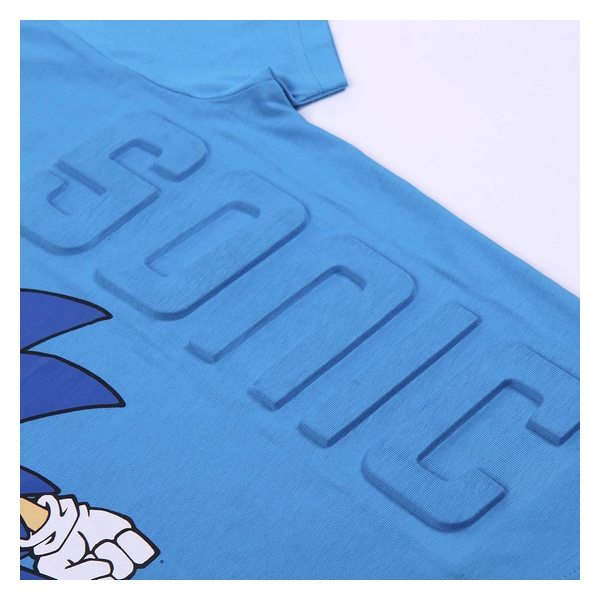 Tricou cu Mânecă Scurtă pentru Copii Sonic Albastru - Mărime 12 Ani
