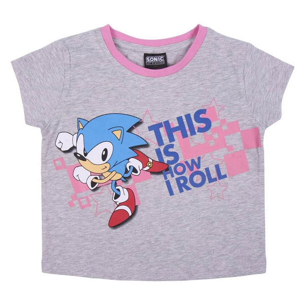 Pijama Infantil Sonic Gri - Mărime 14 Ani 