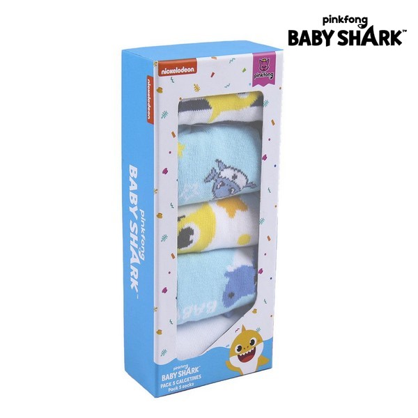 Șosete Baby Shark (5 perechi) Multicolor - Mărime la picior 17-18