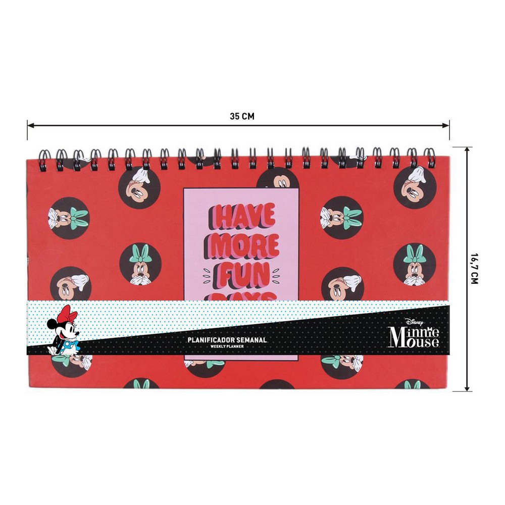 Weekly Planner Minnie Mouse Blocnotes (35 x 16,7 x 1 cm)