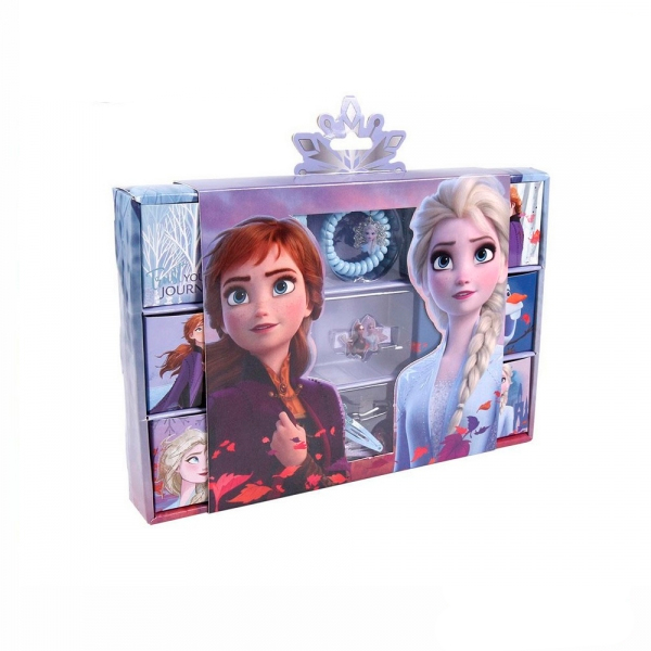 Casetă de Bijuterii Frozen Accesorii pentru Păr Liliachiu (11 pcs)